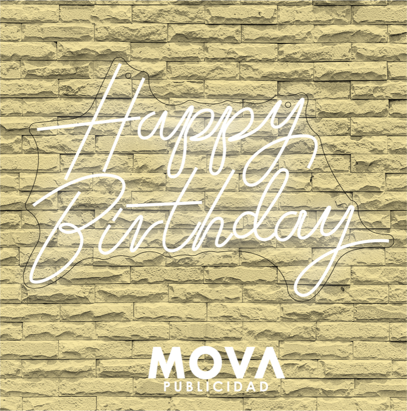 Happy Birthday REF 11 - luz blanca